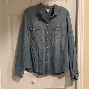 Chambray Long Sleeve Top